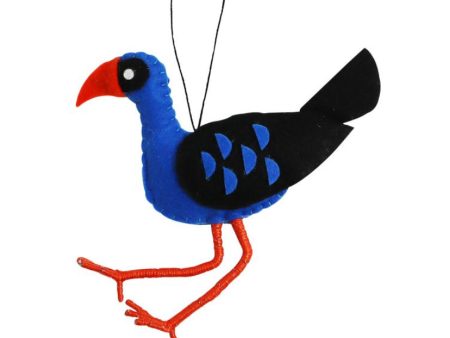 Pūkeko - Felt Hanging Decoration Discount