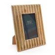 4X6in Ribbed Wooden Photo Frame Discount