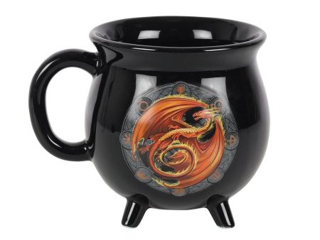 Beltane Colour Changing Cauldron Mug by Anne Stokes Cheap