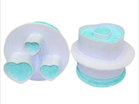 2 PCs BIG HEART PLUNGER CUTTER-BLUE For Sale