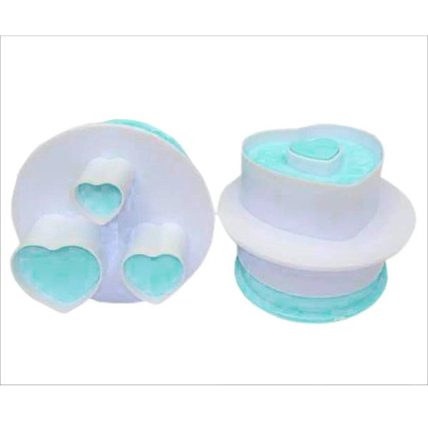 2 PCs BIG HEART PLUNGER CUTTER-BLUE For Sale