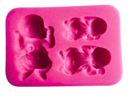 3 Cavity 3D Sleeping Baby Silicone Fondant Gum Paste Mould Online now