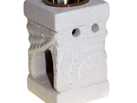 Stone Oil Burner - Carved Leaf Online Hot Sale