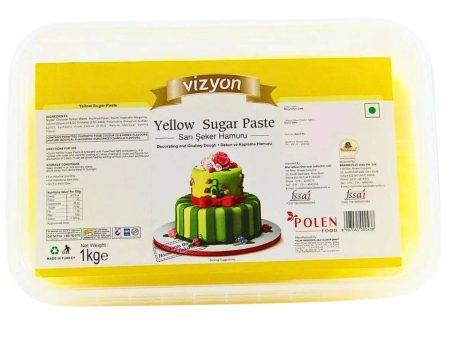 Vizyon Sugar Paste (Fondant) Yellow, 1 Kg Cheap