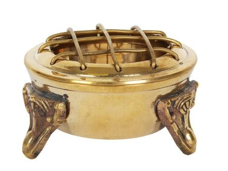 Brass Screen Top Incense Burner with Feet Hot on Sale