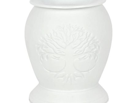 Tree of Life White Ceramic Electric Oil Burner Online Sale