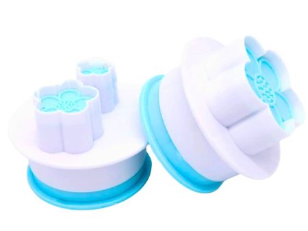 2 PCS Big Daisy Plunger Cutter Set Blue Online Hot Sale