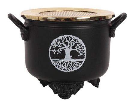 Tree of Life Cauldron Resin Incense Burner Hot on Sale