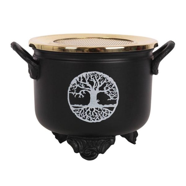 Tree of Life Cauldron Resin Incense Burner Hot on Sale