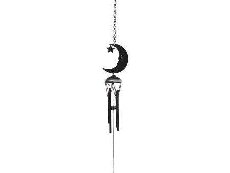 Black Crescent Moon Cutout Windchime For Discount