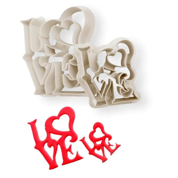 2 Pcs Love With Heart Shape Plunger Cutter Sale