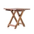 Square Folding Coffee Table - 50cm - Recycled Wood For Discount