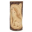 30cm Wolf Wood Carving on Sale