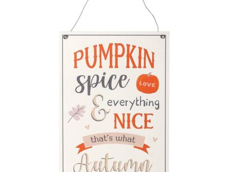 30cm Pumpkin Spice Hanging Sign Online Hot Sale