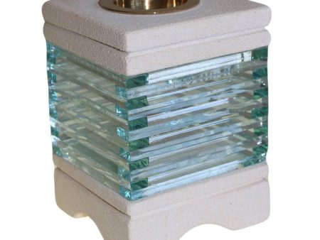 Stone Oil Burner - Square Glass Brick Supply