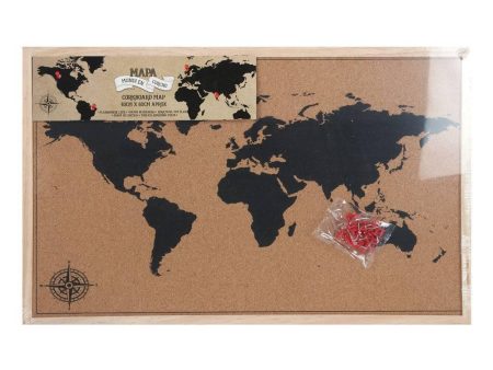 40x60cm Framed Travel Cork Board Map Fashion