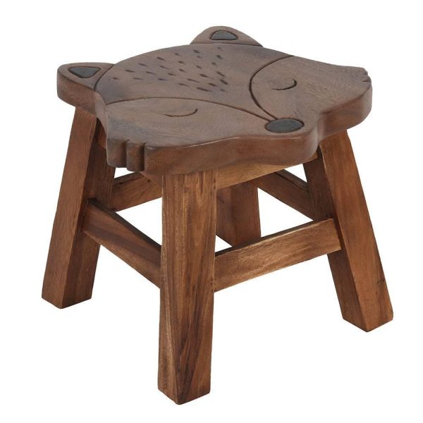 Children s Wooden Fox Stool on Sale