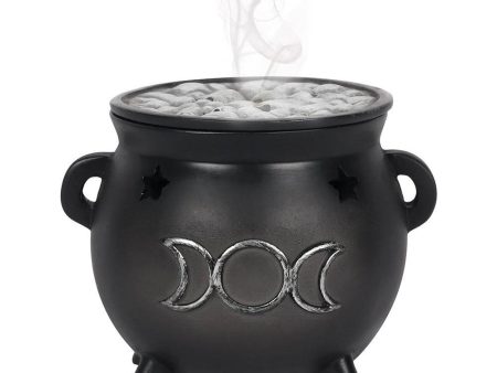 Triple Moon Cauldron Incense Cone Holder Cheap