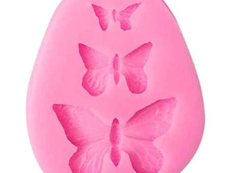 3 Cavity Small Medium Big Butterfly Shaped Silicone Fondant Gum Paste Mould Online