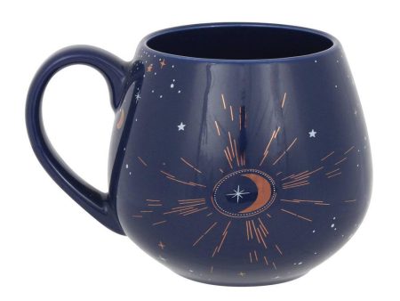 Blue Crescent Moon Rounded Mug Online