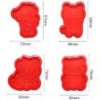 4 PCs Teddy Bear Valentine s Fondant Cookie Biscuit Cutter Plunger Cutter Online Sale