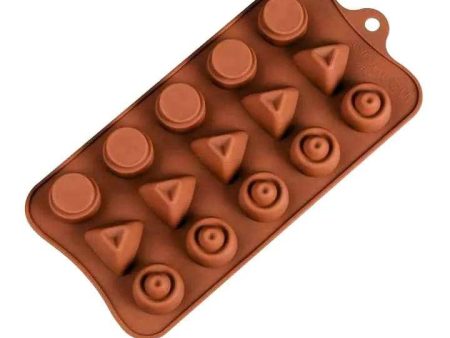 Triangle Shaped Round Shape Silicon Chocolate Mould-15 Cavity Online Hot Sale