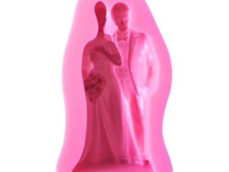 Wedding Engagement Couple 2 Silicone Fondant Gum Paste Mould Cheap