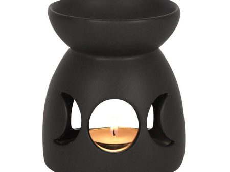 Black Triple Moon Cut Out Oil Burner For Cheap