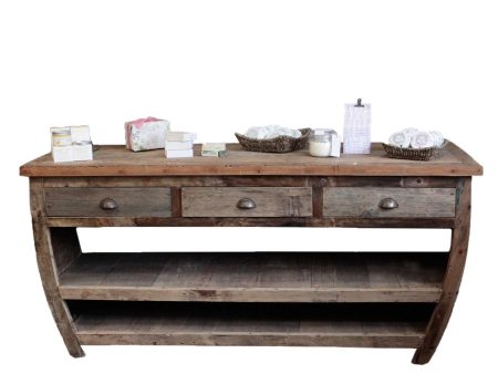 Centerpiece Recycled Wood Table - 180x60x80cm For Discount