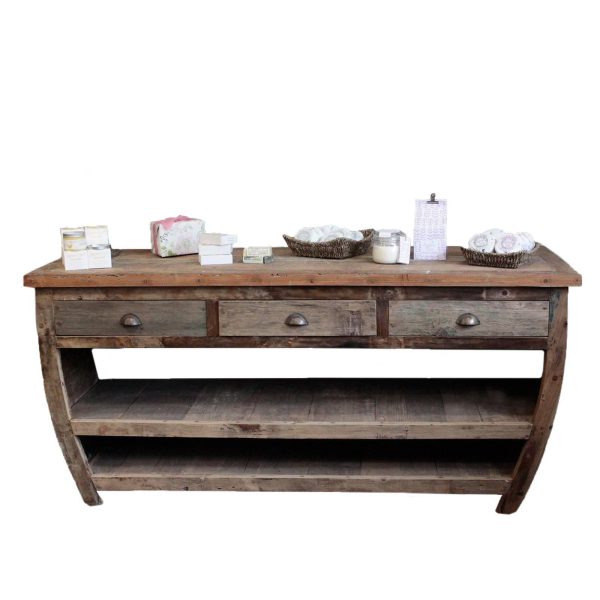 Centerpiece Recycled Wood Table - 180x60x80cm For Discount