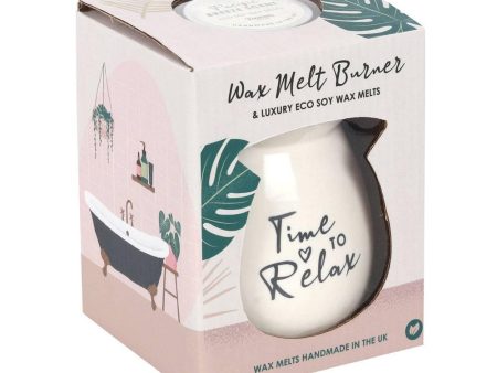 Time to Relax Wax Melt Burner Gift Set Cheap