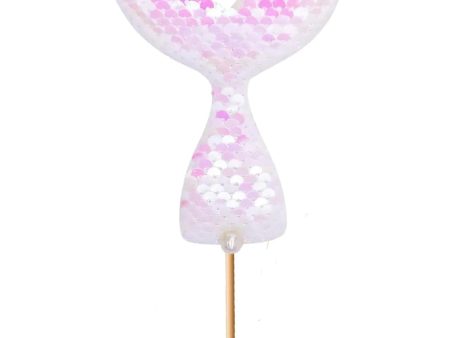 White Mermaid Sequin Cake Topper Fashion