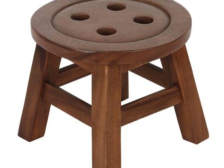 Children s Wooden Button Stool on Sale