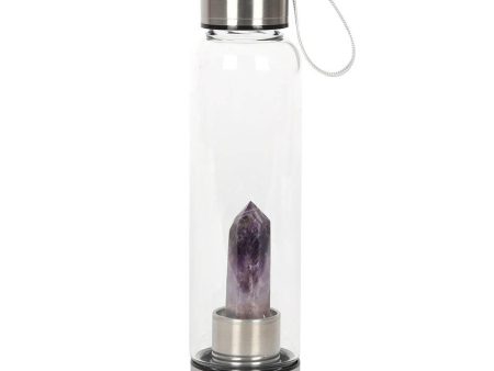 Amethyst Calming Glass Water Bottle Cheap