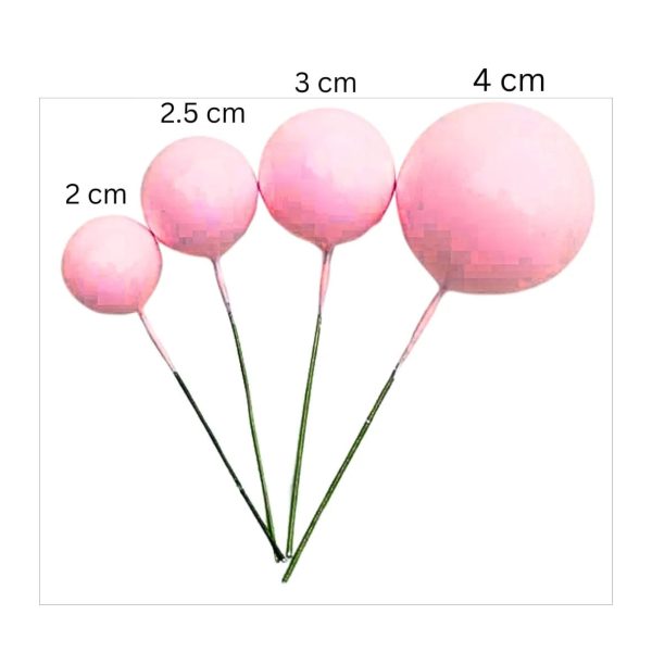 Pink Faux Ball Cake Topper - Pack of 20 Pieces For Cheap