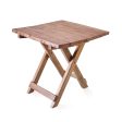 Square Folding Coffee Table - 50cm - Recycled Wood For Discount