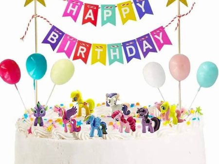 12 Pcs Unicorn Cake Toy Topper Set of 12 Toys For Cake Decoration on Sale