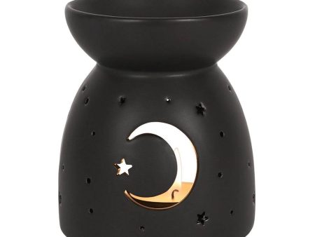 Black Mystical Moon Cut Out Oil Burner Supply