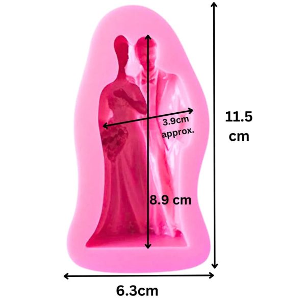 Wedding Engagement Couple 2 Silicone Fondant Gum Paste Mould Cheap