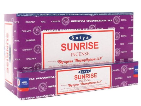 12 Packs of Sunrise Incense Sticks by Satya Online Sale