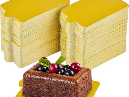 Rectangle Pastry Base (Pack of 100) | For Pastries, Mini Cake, Desserts Hot on Sale