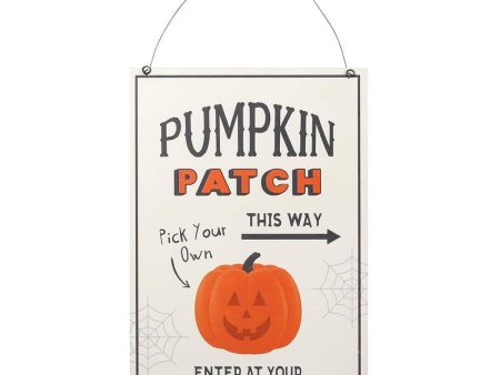 30cm Pumpkin Patch Hanging Sign Discount