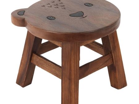 Children s Wooden Bear Stool Hot on Sale