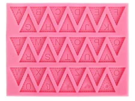 Triangular Letter - Silicone Fondant Gum Paste Mould Online Sale