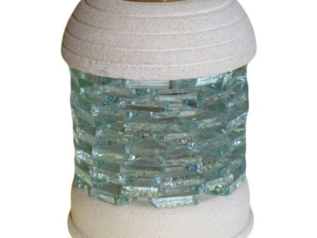 Stone Oil Burner - Round Glass Brick Online