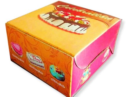 Printed Cake Box Corrugated 1.5kg [12x12x5] Pack of 5 ( NO COD) For Discount