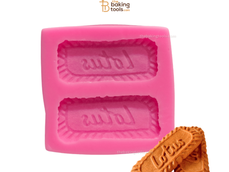 2 Cavity 3D Lotus Biscoff Biscuit Shape Silicone Fondant Gum Paste Mould Fashion