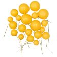 Yellow Faux Ball Cake Topper - Pack of 20 Pieces Sale