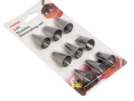 Yangli - 9 pcs Cake Decorating Nozzle Set Supply