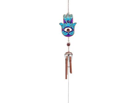 Blue Hand of Hamsa Windchime Online